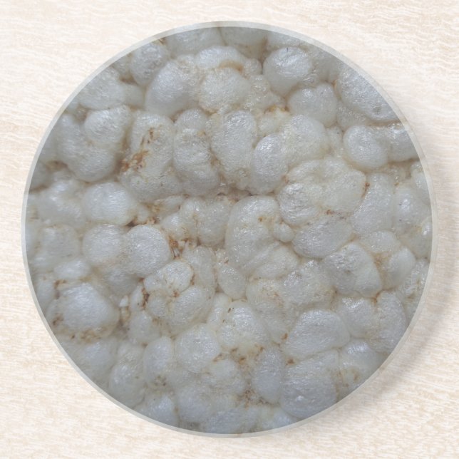Rice Cake ,  Healthy Food, White Snack Coaster (Front)