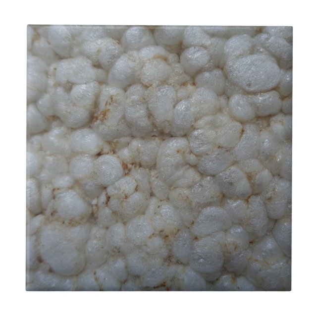 Rice Cake ,  Healthy Food, White Snack Tile (Front)