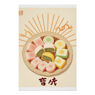 Rice Cake Poster – Retro Korean Tteok