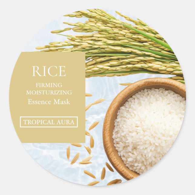 Rice Facial Mask Label (Front)