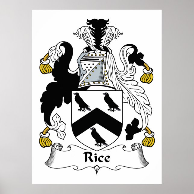 Rice Family Crest Poster (Front)
