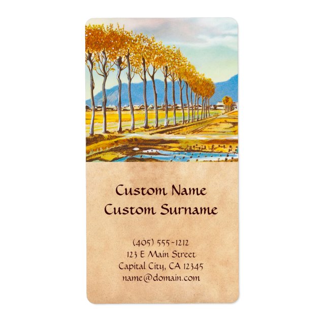 Rice Field Autumn Breeze Niigata Prefecture Japan (Front)