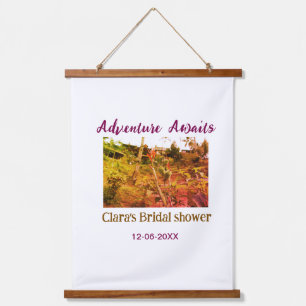 Rice fields adventure awaits bridal shower name fa hanging tapestry