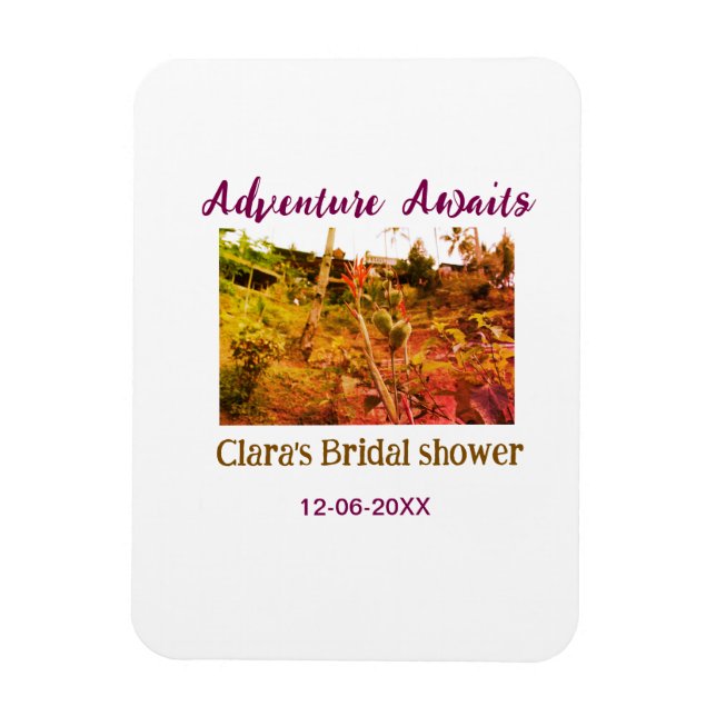 Rice fields adventure awaits bridal shower name fa magnet (Vertical)