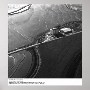 Rice Fields, Sacramento Valley, by Ansel Adams Poster