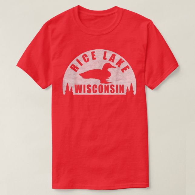 Rice Lake Northern Wisconsin Loon  T-Shirt (Design Front)