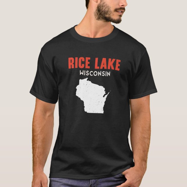 Rice Lake USA State America Travel Montanan Helena T-Shirt (Front)