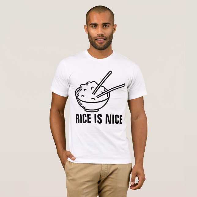 RICE LOVER T-shirts. RICE IS NICE T-Shirt (Front Full)