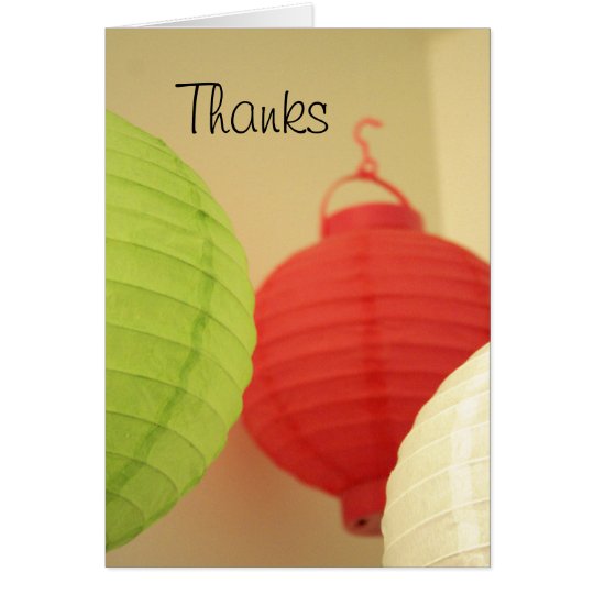 Rice Paper Lanterns card