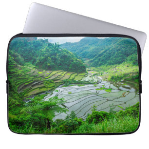 Rice terrace landscape, Philippines Laptop Sleeve