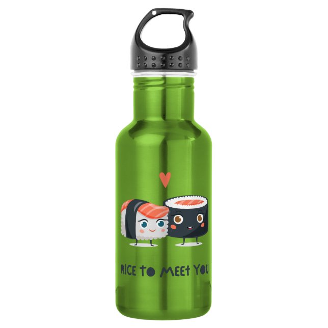 Rice To Meet You 532 Ml Water Bottle (Front)