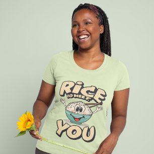 Rice to Meet You – Funny Rice Lover Pun  Tri-Blend Shirt