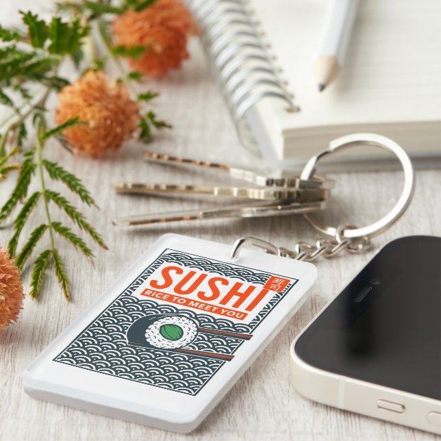 Rice to Meet You Key Ring (Front Right)