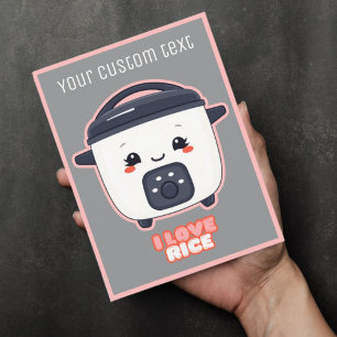 Ricecooker cute i love rice cooker stove postcard