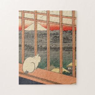Ricefields And Torinomachi By Hiroshige Utagawa Jigsaw Puzzle