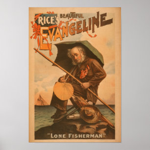 Rice's beautiful Evangeline "Lone Fisherman" Poster