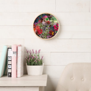 Rich Autumn Floral Bouquet with Gerberas and Berri Clock