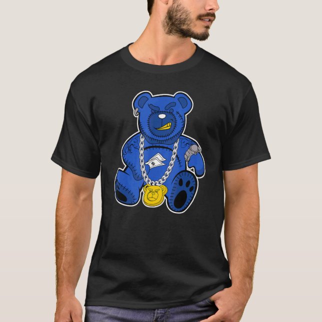 Rich Bear Hiphop Retro Stealth 5s Matching T-Shirt (Front)