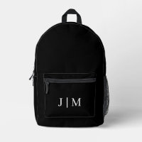 Rich Black Customisable Monogram Luxurious Modern