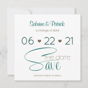 Rich BOHO Hunter Green  Save the Date Invitation