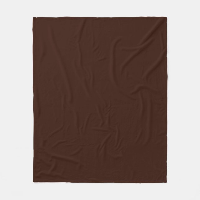 Rich Brown colour background Customisable Fleece Blanket (Front)