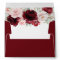 Rich Burgundy Blush Floral Square Round Cards