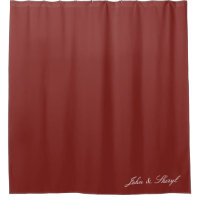 Rich Burgundy Red Solid Colour Shower Curtain