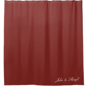 Rich Burgundy Red Solid Colour Shower Curtain