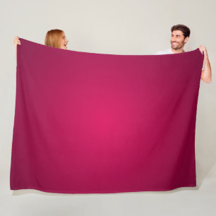 Rich Burgundy Wine Gradient Shades Fleece Blanket