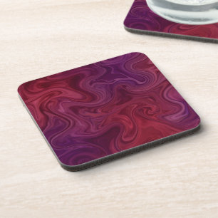 Rich Burgundy Wine Purple Organic Flow Coaster