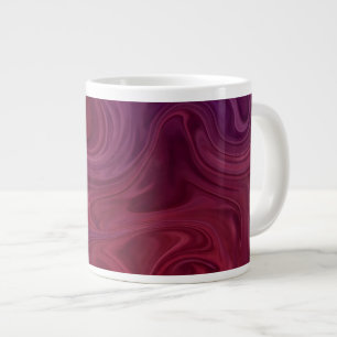 Rich Burgundy Wine Purple Organic Flow Large Coffee Mug