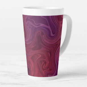 Rich Burgundy Wine Purple Organic Flow Latte Mug