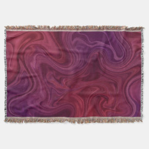 Rich Burgundy Wine Purple Organic Flow Throw Blanket