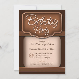 Rich Chocolate : Birthday Party Invitations
