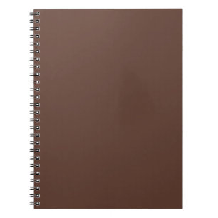 Rich Chocolate Brown Neutral Solid Colour Print Notebook