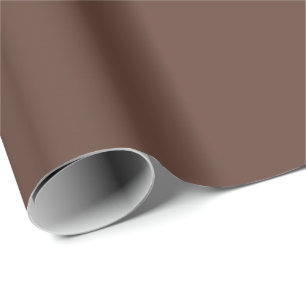 Rich Chocolate Brown Neutral Solid Colour Print Wrapping Paper