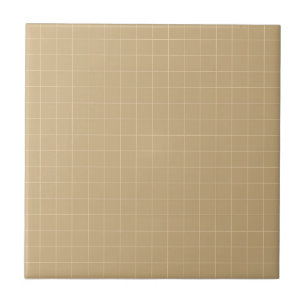 Rich Cream & White Chequered Retro Minimalist Warm Ceramic Tile
