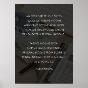 Rich Dad vs Poor Dad - Money Motivational Poster