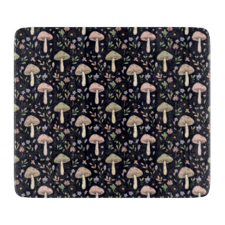 Rich Dark Fungi | Gothic Jewel Tone Kitchen Gift Cutting Board