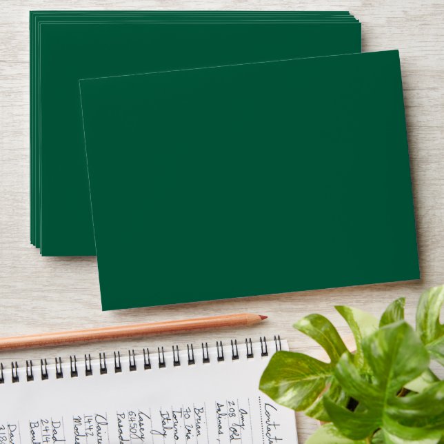 Rich Dark Green Envelopes (Stacked)
