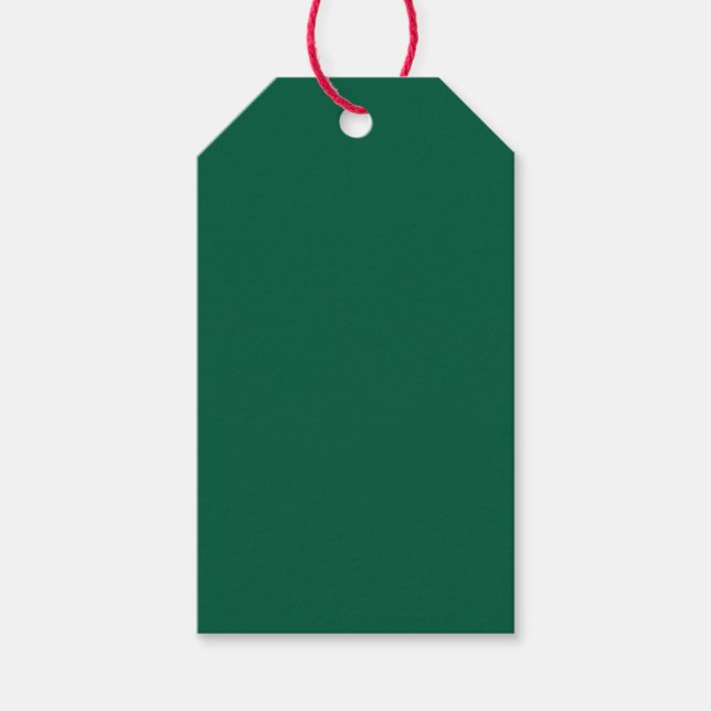 Rich Dark Green Gift Tags (Front)