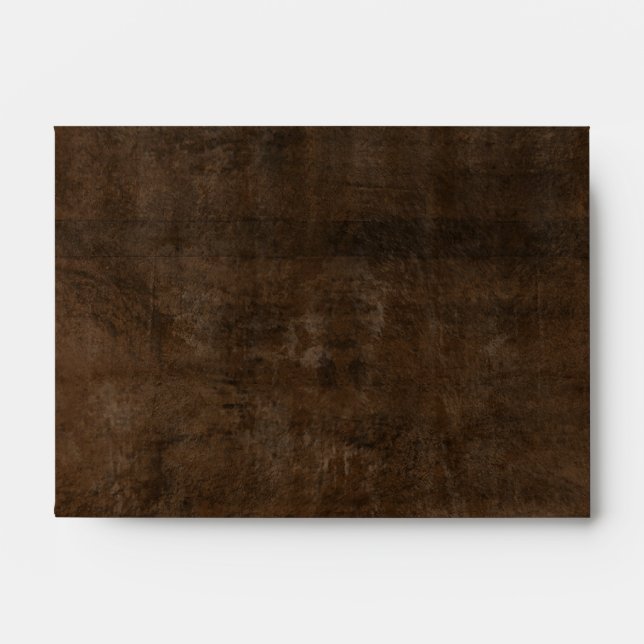 Rich Dark Mottled Brown- A6 Envelope (Front)