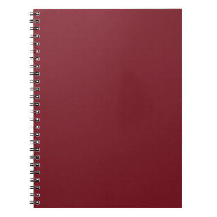 Rich Dark Red Solid Colour 2025 Colour of the Year Notebook