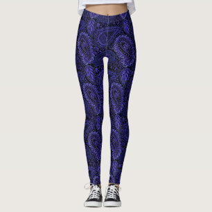 Rich Deep Purple Paisley Women's Leggings