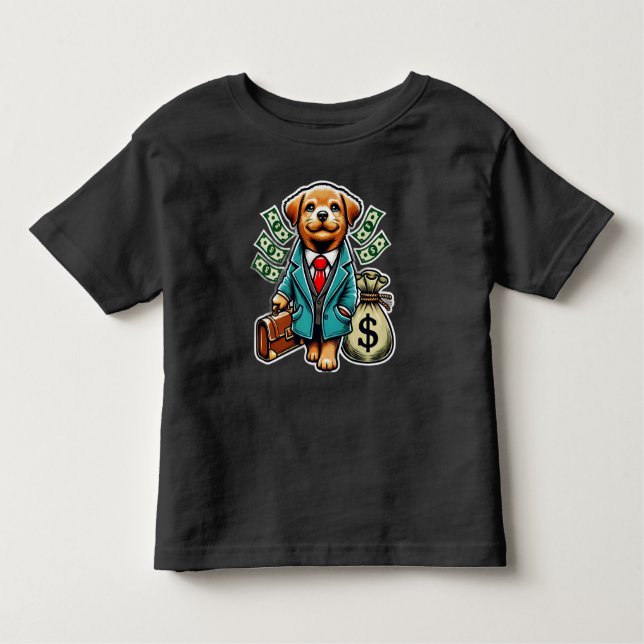 rich dog toddler T-Shirt (Front)