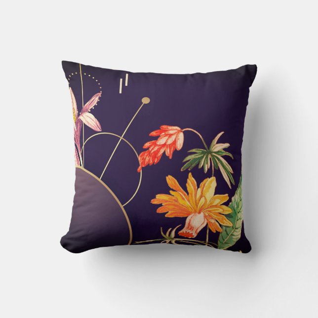 Rich Elegant Floral Design Abstract Backdrop Cushion (Front)