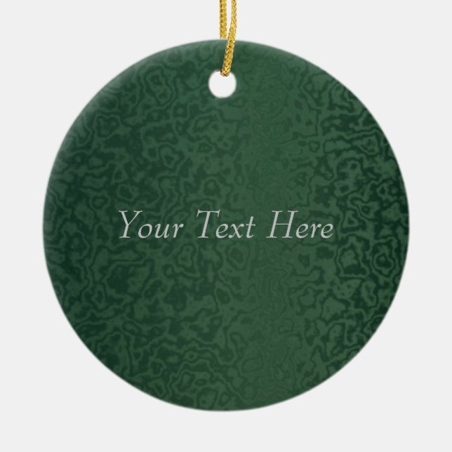 Rich Emerald Green Ceramic Tree Decoration (Front)