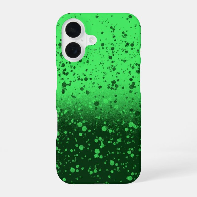 Rich Emerald Minimalist Art iPhone 16 Case (Back)