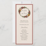 Rich Fall Florals Wedding Program<br><div class="desc">This lovely wedding program features rich hued fall florals and is customisable for your special event!</div>