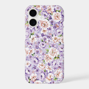 Rich floral pattern with purple and pink flowers
